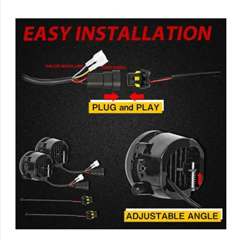 2%20Pcs%204%20inch%20White%20Amber%20Ring%20DRL%20Fog%20Light%20Round%20White%20Light%20LED%20Fog%20Light%20Assembly%20Fog%20Lamp%20Compatible%20with%20All%20Cars%20-%20Image%206