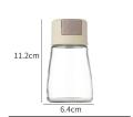 Quantitative seasoning jar glass press salt control bottle seasoning bottle monosodium glutamate salt jar household kitchen metering salt seasoning bottle. 