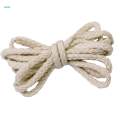 3x 10M Soft Braided Cord Natural Cotton Rope Thread Cord Light Beige 5mm. 