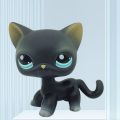 Rare Mini Pet Shop Toy Short Hair Original Lps Toy Stands Blue Eyes Kitten Old Figures Collection. 