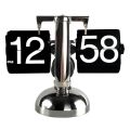 Flip Digital Clock Small Scale Table Clock Retro Flip Clock Stainless Steel Flip Internal Gear Operated Quartz Clock Home Decor. 