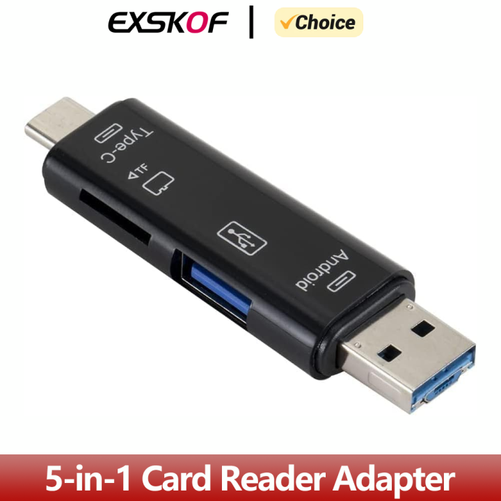 5 in 1 Type C Micro USB SD Memory Card Reader Adapter For GoPro Hero 12 ...