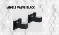 MILLER  Angle Valve Water Control Valve  Bathroom Tap Water Valve 1/2*1/2 Stainless Steel Black Angle valves. 