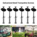 Trampoline Screws Kits, 12Pcs Galvanized Steel Trampoline Screws Fixing Accessories for Trampoline Assembly Replacement. 