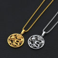 Classic Chinese Style Exquisite Hollow Auspicious Dragon Signet Pendant Necklace For Men Charm Fashion Lucky Amulet Jewelry GENGLI. 