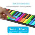 1 PCS Digital Keyboard Flexible Roll Up Piano with Loud Speaker Electronic Hand Roll Piano for Music Lovers Beginners 49 Keys Multicolor. 