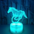 3d Illusion Lamp Led Children's Night Light Horse Table Lamp for Bedroom Holiday Christ Lights Decoration Gifts for Kids. 