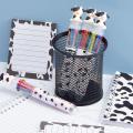Ballpoint Pen 0.5 mm Retractable Multi Color Pen Cow Desk Accessories Cow Printed Ballpoint Pens with 10 Colors for Office. 