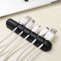1/3Pcs Multifunctional Charging Data Cable Organizer / Mouse Earphone Lines Storage / Desktop Fixing Device Silicone Car Cable Management. 