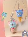 Tom and Jerry Plush Keychain Mouse and Cat Cartoon Plush Animal Doll, Children's Birthday Gift, Popular 10cm. 