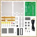 DIY Pixel Game Maker Kit Electronics DIY Soldering Project Practice Solder Learning Assembly with Shell Race Car Games. 