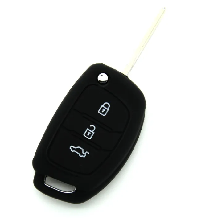【Zejunsun】Hyundai Accent Sedan 2012-2017 Silicone Car Key Cover REMOTE case key holder For HYUNDAI ix45 Santa Fe 13 14 accessories