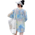 Yfashion 3pcs Women Cotton Bikini Set With Long Sleeves Sunscreen Cover-up Sweet Printing Sleeveless Tops Shorts Suit. 