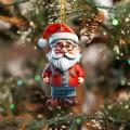 Acrylic Christmas Pendant Eye-Catching 8*5cm Character Ornament Acrylic Decoration for Party Decoration Car Interior Holiday. 