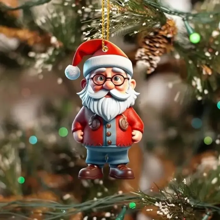 Acrylic%20Christmas%20Pendant%20Eye-Catching%208*5cm%20Character%20Ornament%20Acrylic%20Decoration%20for%20Party%20Decoration%20Car%20Interior%20Holiday%20-%20Image%205