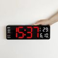 Large Digital Wall Clock Remote Control Temp Date Week Display Timer Countdown Table Clock Wall-mounted Dual Alarms LED Clocks. 