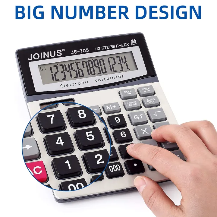 Large%2014-Digit%20Joinus%20JS-705%20LCD%20Display%20Desktop%20Calculator%20with%20Check%20&%20Correct%20Function,%20Solar%20Battery%20Dual%20Power%20Calculator,%20Large%20Computer%20Keys%20Electronics%20Calculator%20for%20Office%20School%20Calculating%20-%20Image%208