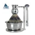 High Quality Badger Hair Shaving Brush Set with Metal Bowl for Men Shaving. 