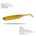 5PCS Soft Lures Easy Shiner Double Color Artificial Bait 7cm Yellow. 