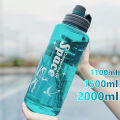 1100ml/1500ml/2000ml Sports Water Bottle  With Handle Eco-Friendly Plastic Water Cup Outdoor Lightweight Fitness Kettle for Gym Hiking Camping Travel Sports Activities. 