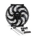 KOGEEK CF003-BK 14 inch 90W 12V Universal Car Slim Reversible Electric Radiator Cooling Fan Push Pull with Mounting Kit. 