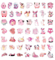 20/40/60Pcs Pink TAKARA TOMY Laptop stickers POKEMON stickers for kids. 