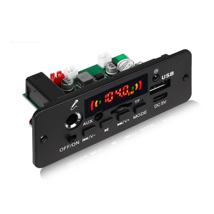 10W Amplifier 5V USB Bluetooth MP3 FM car kit player module with ...
