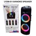Let's Go Party LY206-01 6.5"*2 Bluetooth Music Box: Ultimate Party Box with 200 W 6.5 Inch Double Speakers - Portable Karaoke Speaker with Wireless Microphone, 5H Playtime, Remote Control & Light Show | INeedz LY206-01. 