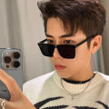 【HavenHub】Sunglasses for Men High-End Face Square Internet Celebrity Style Black Sunglasses UV Protection Strong Light. 