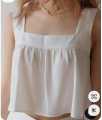 White Square neck casual wear top womens. 