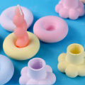 Round Candle Holder Silicone Mold Nordic Candlestick Cement Plaster Craft Mould DIY Cute Flower Shape Resin Candle Stand Molds. 