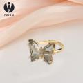 Prism erfly Ring Sparkling erfly Rhinestone Ring Adjustable Jewelry for Wedding Party Gifts tail Ring. 