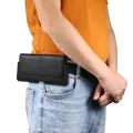 (stock available) Universal Cow Leather Horizontal Mobile Phone Leather Case Waist Bag For 6.7 inch and Below Phones. 