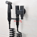 1 Piece 1 In 2 Out Diverter Angle Valve Dual Control Bathroom Faucet For Self-Cleaning (Black). 