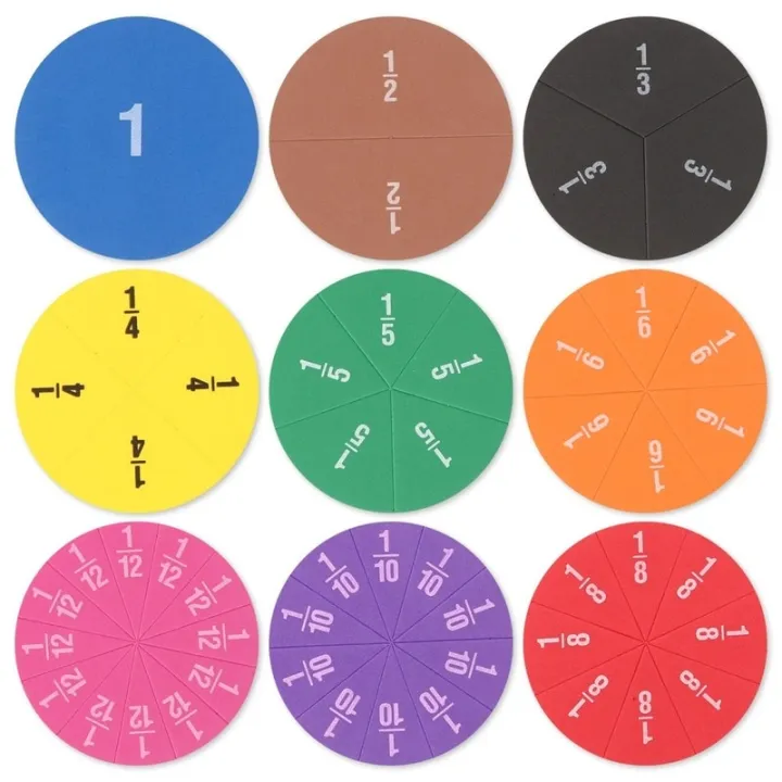 51Pcs%20EVA%20Round%20Shaped%20Fractions%20Circles%20Instrument%20Math%20Educational%20Toys%20Math%20Learning%20Tool%20Student%20Teaching%20Gifts%20-%20Image%204