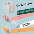 Random Color Cute Cactus Punch-Free Sticky Hook Strong Self Adhesive Coat Sundries Hooks Keychain Door Hanging Wall Rack Household Kitchen Bathroom Storage Tool. 