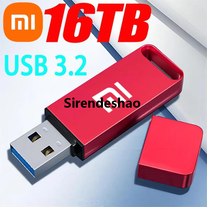 Sirendeshao Xiaomi 16TB USB 3.0 Pen Drive 8TB 4TB High Speed Transfer Metal SSD Pendrive Cle Portable U Disk Flash Drive Memoria USB Stick High Quality