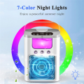 Mini Air Cooler Tabletop Evaporative Fan,7-Color LED Light, Portable Air Conditioner, Quiet Humidifier for Home,Office. 