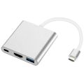 USB C to HDMI Adapter, 3 in 1 Multiport USB Type C to 4K HDMI, USB3.0 and USB C Power Delivery Port Converter Compatible. 