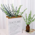 12PCS Artificial Eucalyptus Leaves Simulated Green Leaf Branches Wedding Party Garden Table Decoration Home Decor Plants. 