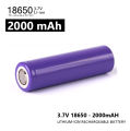 2000mAh 18650 Rechargeable Lithium ion Battery, 3.7 V (used). 
