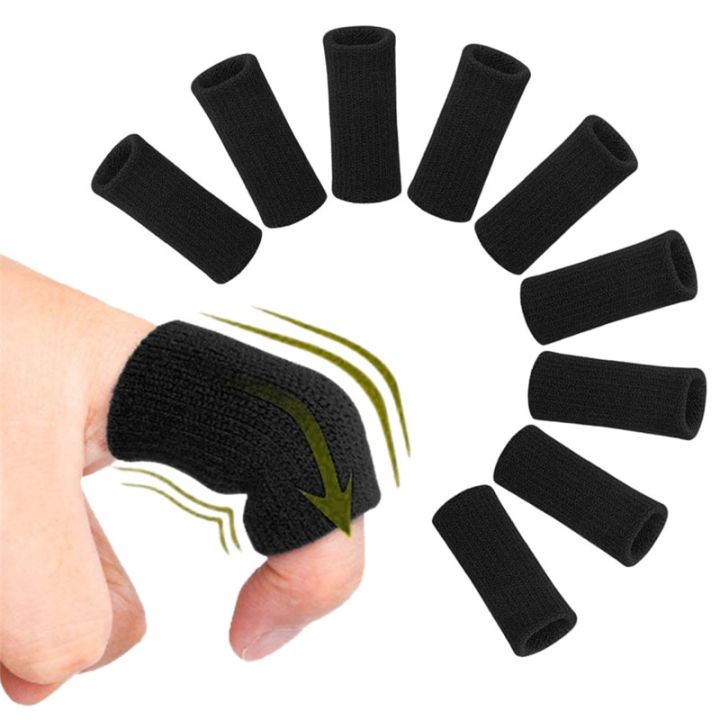 10Pcs Elastic Sports Finger Sleeves Arthritis Support Finger Guard Outdoor Basketball Volleyball Finger Protection
