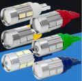 T10 5630 10LED 12V 3W Green LED Wedge Super Bright Chip Car LED Light Bulb Hood Dashboard Parking Signal LED Light A-1-47-150 L. 