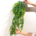 80CM Simulation Persian Grass Vines Artificial Green Plant Hanging Fern Living Room Coffee Shop Garden Office Decoration. 