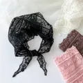 Triangle Lace Face Hair Head Wrap Scarf Women Accessories Neck Decoration Neckwear Handkerchief Headband Shawl Scarves White INS. 