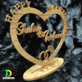 Customized Wooden Gift With Your Name & Wishes For Happy Married life gift anniversary Gift wedding gift lover gift valentine gift. 