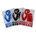 RESPECT FOR BIKERS Auto Decoration Car Bicycle Sticker Removable Decal Stickers. 