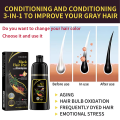 EELHOE Black Hair Dye Shampoo 3 in 1 Growth Clean Hair Darkening Deep Nourishing Black Hair Dye Shampoo Natural Organic Herbal 100ML (FROM MALAYSIA). 