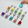 Plastic Mechanical Keyboard Keychain Led Press Button Keychain Realistic Illuminated Led Key Chain for Night Visibility Tech Enthusiasts Gifts For Programmers. 