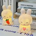 Love Carrot Ornament Battery Powered Silicone Bunny Bedroom Home Decor Atmosphere Breastfeeding  Light Table Light Nightlight Rabbit Desk Lamp. 